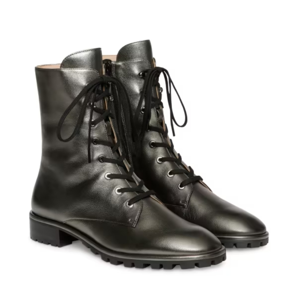 Stuart Weitzman Laine Metallic Leather Boots